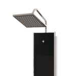 vidaXL Sprchový panel zo skla 18x45,5x130 cm čierny – Obrázok 3