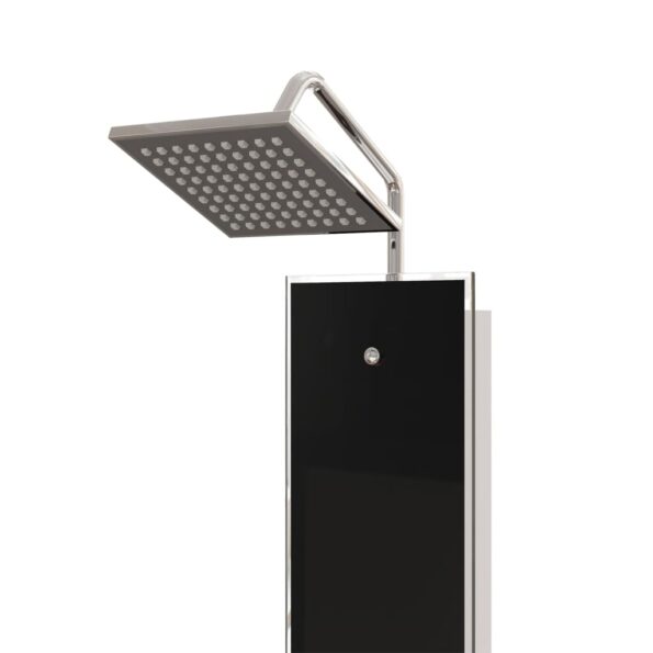 vidaXL Sprchový panel zo skla 18x45,5x130 cm čierny – Obrázok 3