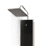 vidaXL Sprchový panel zo skla 18x45,5x130 cm čierny – Obrázok 4
