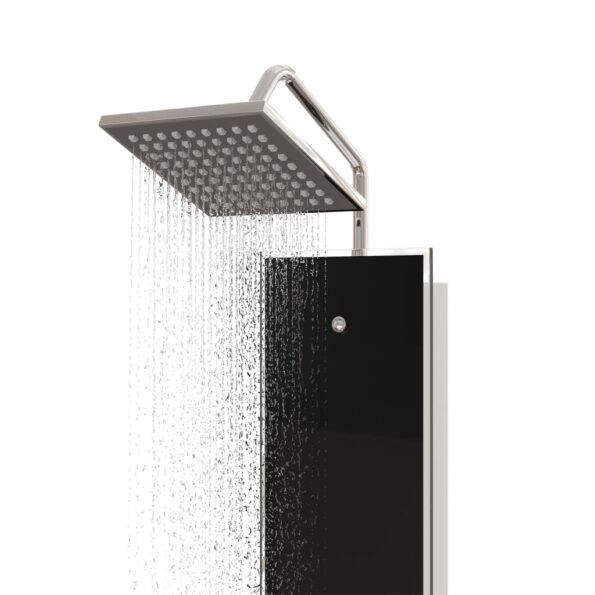 vidaXL Sprchový panel zo skla 18x45,5x130 cm čierny – Obrázok 4