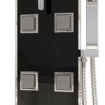 vidaXL Sprchový panel zo skla 18x45,5x130 cm čierny – Obrázok 6