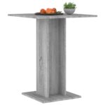 vidaXL Bistro stolík sivý sonoma 60x60x75 cm spracované drevo – Obrázok 3