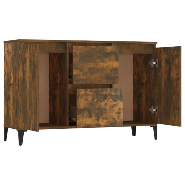 vidaXL Komoda dymový dub 102x35x70 cm spracované drevo – Obrázok 5