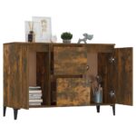 vidaXL Komoda dymový dub 102x35x70 cm spracované drevo – Obrázok 6