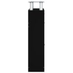 vidaXL Botník čierny 63x24x104 cm spracované drevo – Obrázok 7