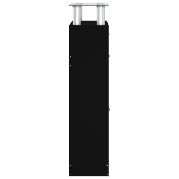 vidaXL Botník čierny 63x24x104 cm spracované drevo – Obrázok 7