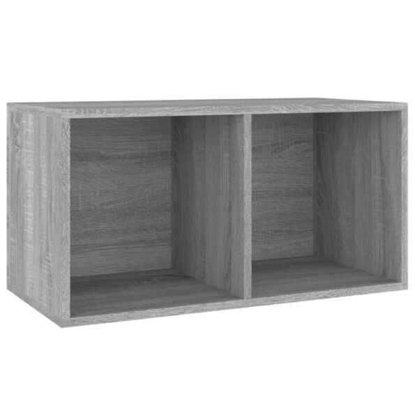 vidaXL Úložný box na vinyly, sivá sonoma 71x34x36 cm, kompozitné drevo – Obrázok 2