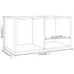 vidaXL Úložný box na vinyly, sivá sonoma 71x34x36 cm, kompozitné drevo – Obrázok 9