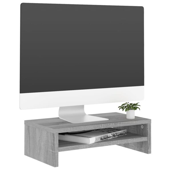 VXL8720286953891_g_en_hd_1.jpg vidaXL Stojan na monitor sivý dub sonoma 42x24x13 cm spracované drevo – Obrázok 3