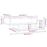 vidaXL Konferenčný stolík sivý dub sonoma 105x55x32cm spracované drevo – Obrázok 6