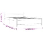 vidaXL Posteľný rám, biely, drevený masív 120x190cm malé dvojlôžko – Obrázok 9