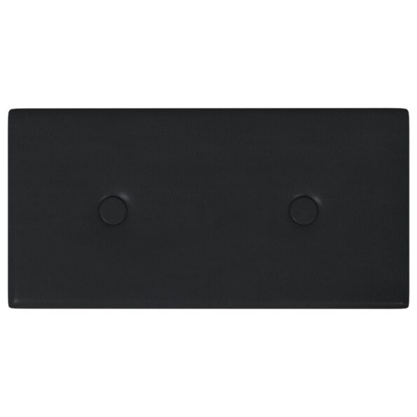 vidaXL Nástenné panely 12 ks čierne 30x15 cm umelá koža 0,54 m² – Obrázok 3