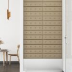 vidaXL Nástenné panely 12 ks kapučínové 60x15 cm umelá koža 1,08 m² – Obrázok 4