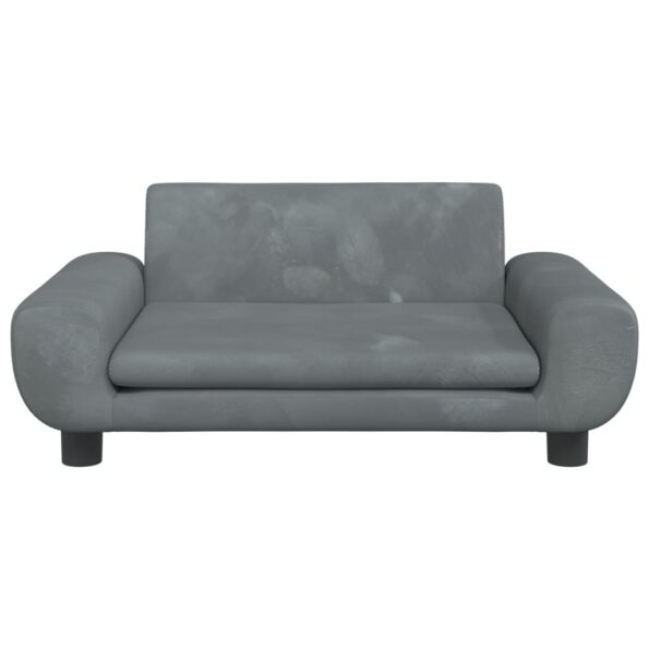 vidaXL Pelech pre psa tmavosivý 70x45x33 cm zamat – Obrázok 3