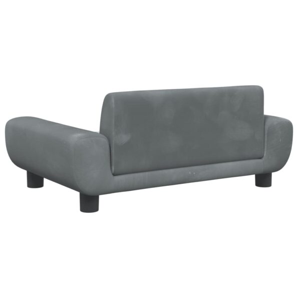 vidaXL Pelech pre psa tmavosivý 70x45x33 cm zamat – Obrázok 5
