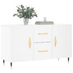 vidaXL Komoda, biela 100x36x60 cm, kompozitné drevo – Obrázok 3