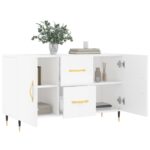 vidaXL Komoda, biela 100x36x60 cm, kompozitné drevo – Obrázok 4