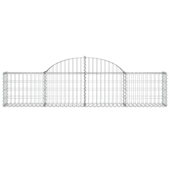 vidaXL Oblúkový gabionový kôš 9 ks 200x30x40/60 cm pozinkované železo – Obrázok 4