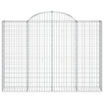 vidaXL Oblúkové gabionové koše 4 ks 200x30x140/160 cm pozink. železo – Obrázok 4