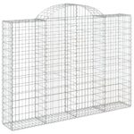 vidaXL Oblúkové gabionové koše 5 ks 200x30x140/160 cm pozink. železo – Obrázok 3