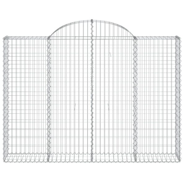 vidaXL Oblúkové gabionové koše 7 ks 200x30x140/160 cm pozink. železo – Obrázok 4
