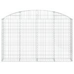 vidaXL Oblúkový gabionový kôš 200x30x120/140cm pozinkované železo – Obrázok 3