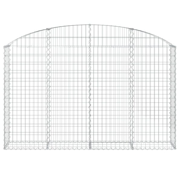 vidaXL Oblúkový gabionový kôš 200x30x120/140cm pozinkované železo – Obrázok 3