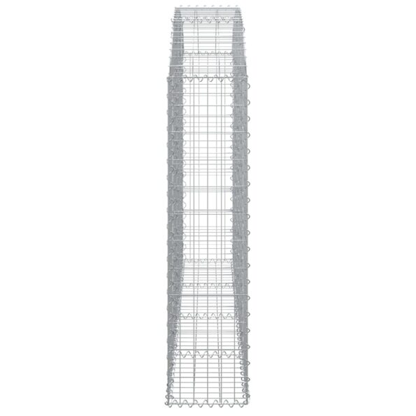 vidaXL Oblúkový gabionový kôš 200x30x120/140cm pozinkované železo – Obrázok 4