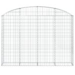 vidaXL Oblúkový gabionový kôš 200x30x140/160 cm pozinkované železo – Obrázok 3