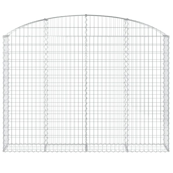 vidaXL Oblúkový gabionový kôš 200x30x140/160 cm pozinkované železo – Obrázok 3