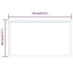 vidaXL LED kúpeľňové zrkadlo 40x70 cm – Obrázok 7