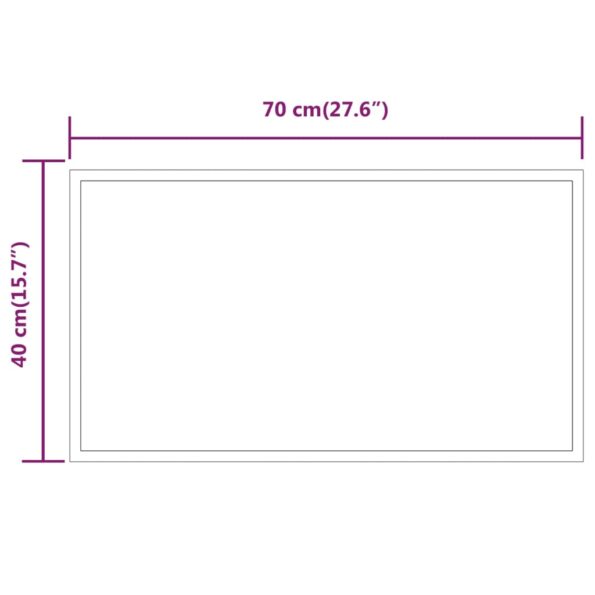 vidaXL LED kúpeľňové zrkadlo 40x70 cm – Obrázok 7