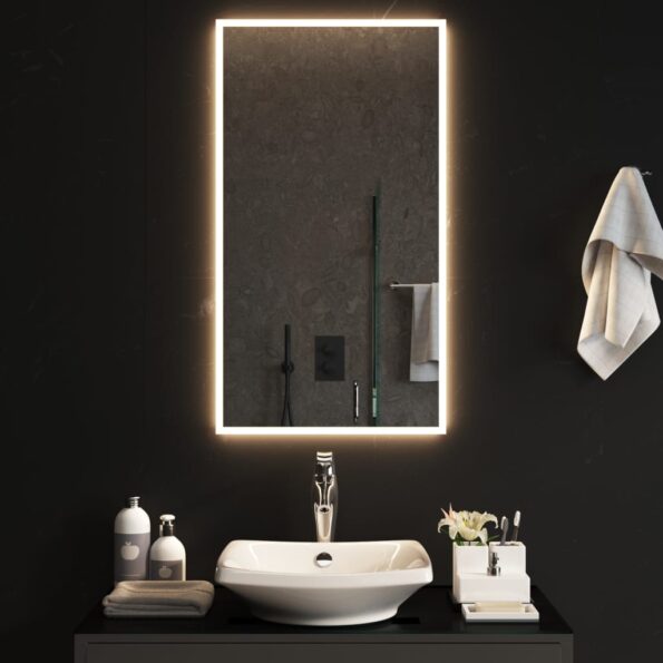 vidaXL LED kúpeľňové zrkadlo 50x90 cm – Obrázok 3