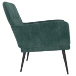 vidaXL Kreslo tmavozelené 62x79x79 cm zamat – Obrázok 4