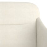 vidaXL Lavička krémová 110x76x80 cm zamat – Obrázok 6