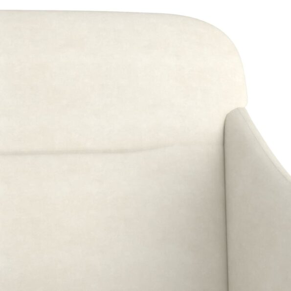 vidaXL Lavička krémová 110x76x80 cm zamat – Obrázok 6