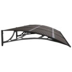 vidaXL Vchodová strieška čierna 300x100 cm polykarbonát – Obrázok 4