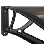 vidaXL Vchodová strieška čierna 300x100 cm polykarbonát – Obrázok 5