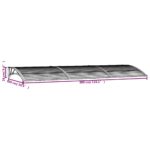 vidaXL Vchodová strieška čierna 300x100 cm polykarbonát – Obrázok 6