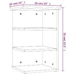 vidaXL Príručná skrinka hnedý dub 35x35x55 cm spracované drevo – Obrázok 8