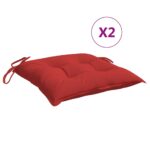 vidaXL Vankúše na paletové sedenie 2 ks červené 50x50x7cm oxford.látka – Obrázok 2