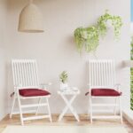 vidaXL Vankúše na pal.sedenie 2ks vínovočervené 50x50x7cm oxford.látka – Obrázok 4