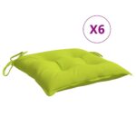 vidaXL Vankúše na pal.sedenie 6ks žiarivozelené 50x50x7cm oxford.látka – Obrázok 2