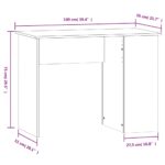 vidaXL Stôl čierny 100x55x75 cm spracované drevo – Obrázok 8