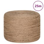 vidaXL Jutové lano 25 m dlhé 6 mm hrubé – Obrázok 2