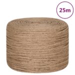 vidaXL Jutové lano 25 m dlhé 8 mm hrubé – Obrázok 2
