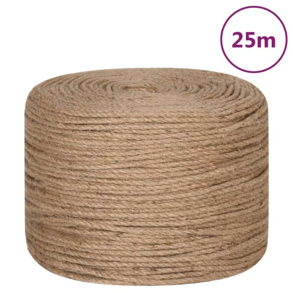 vidaXL Jutové lano 25 m dlhé 8 mm hrubé – Obrázok 2