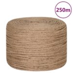 vidaXL Jutové lano 250 m dlhé 8 mm hrubé – Obrázok 2