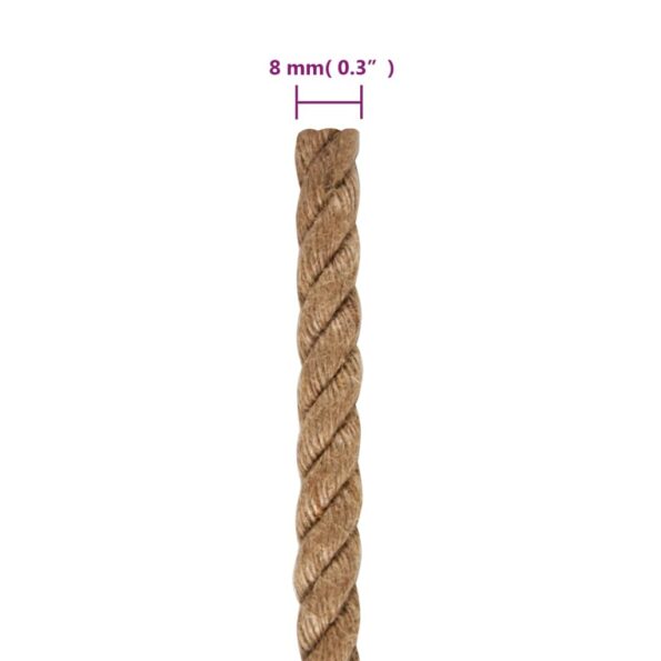 vidaXL Jutové lano 250 m dlhé 8 mm hrubé – Obrázok 6
