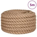 vidaXL Jutové lano 5 m dlhé 60 mm hrubé – Obrázok 2